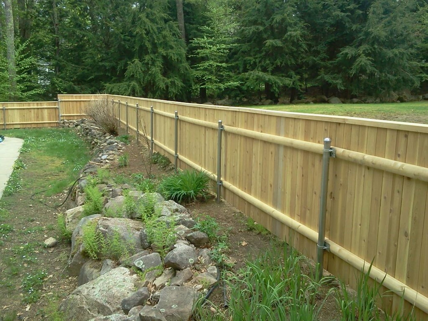 fence with steel posts