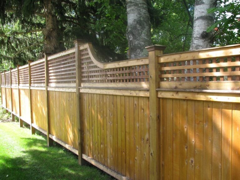 wooden privacy fence