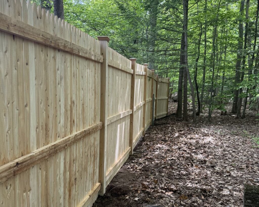 wooden privacy fence