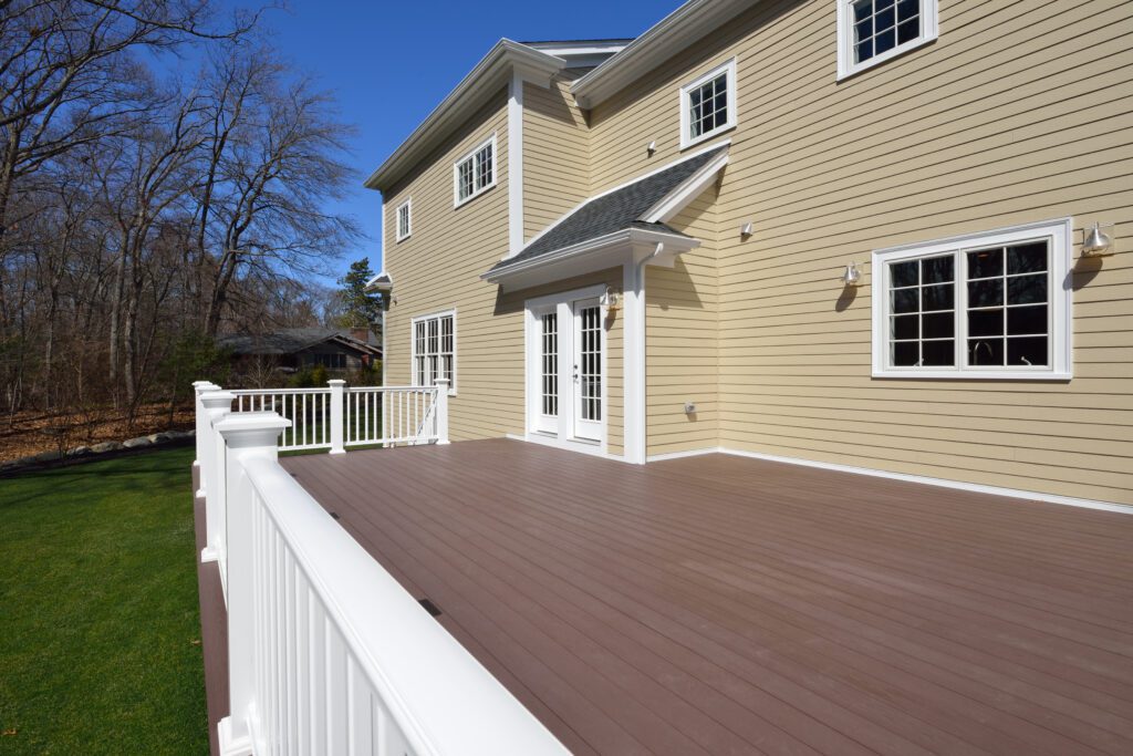 composite deck with vinyl siding
