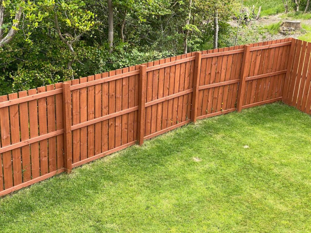 new wooden fence