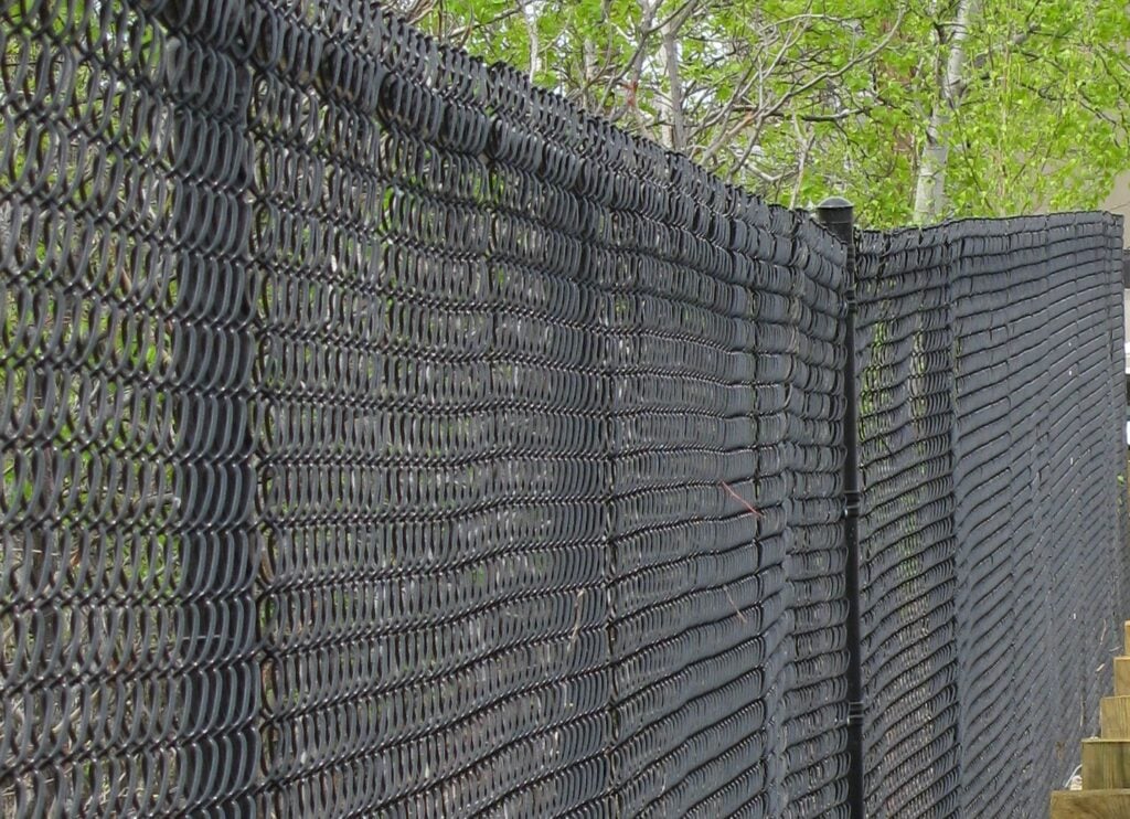 close-up of a chainlink fence