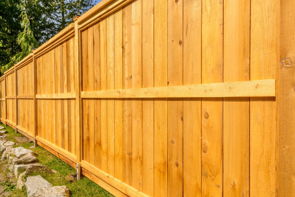 wooden fence with wooden stain. Wood Fence Stain Colors